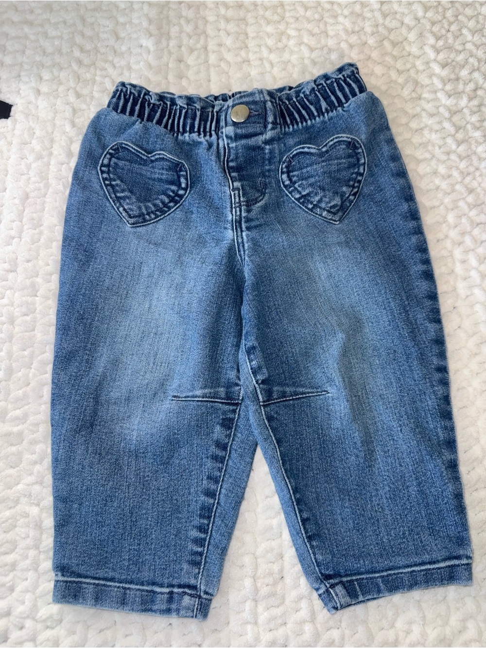 Blue Heart Pocket Kids Denim Pants